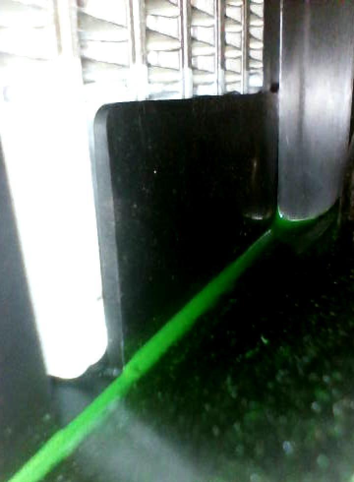 Fluor leakage from evaporator, diagnosed with an endoscope